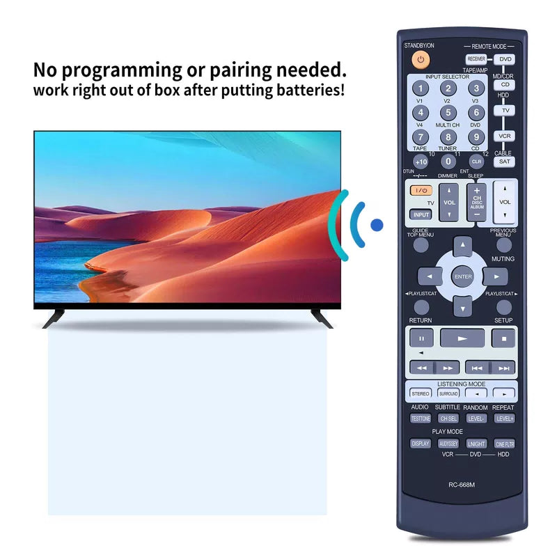 RC-668M Remote Control For Onkyo AV Receiver HTR640 HTS894 HT-R640 HT-S894 [6]