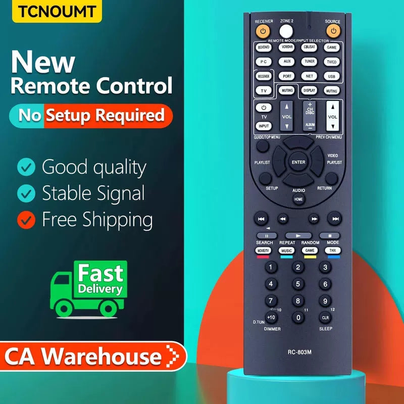 RC-803M Remote Control For Onkyo AV Reciever TX-NR609 TX-NR609B HT-S7409 [1]