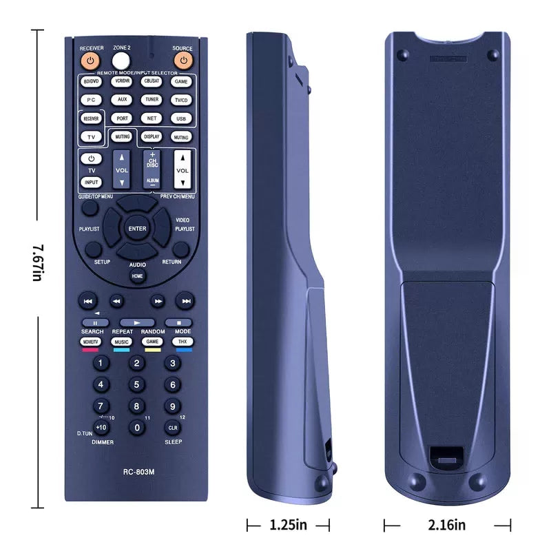 RC-803M Remote Control For Onkyo AV Reciever TX-NR609 TX-NR609B HT-S7409 [4]