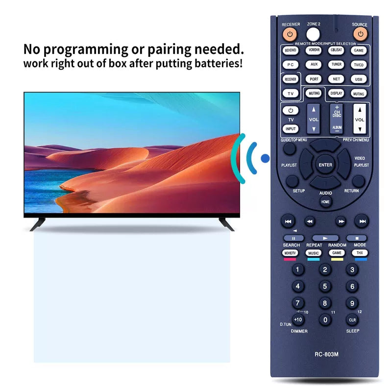 RC-803M Remote Control For Onkyo AV Reciever TX-NR609 TX-NR609B HT-S7409 [5]