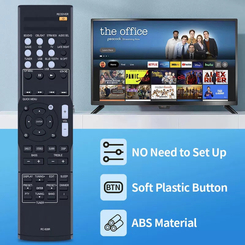 RC-928R Remote Control For Onkyo AV Receiver HT-R397 HTP395 HTS3900 TXSR353 [3]