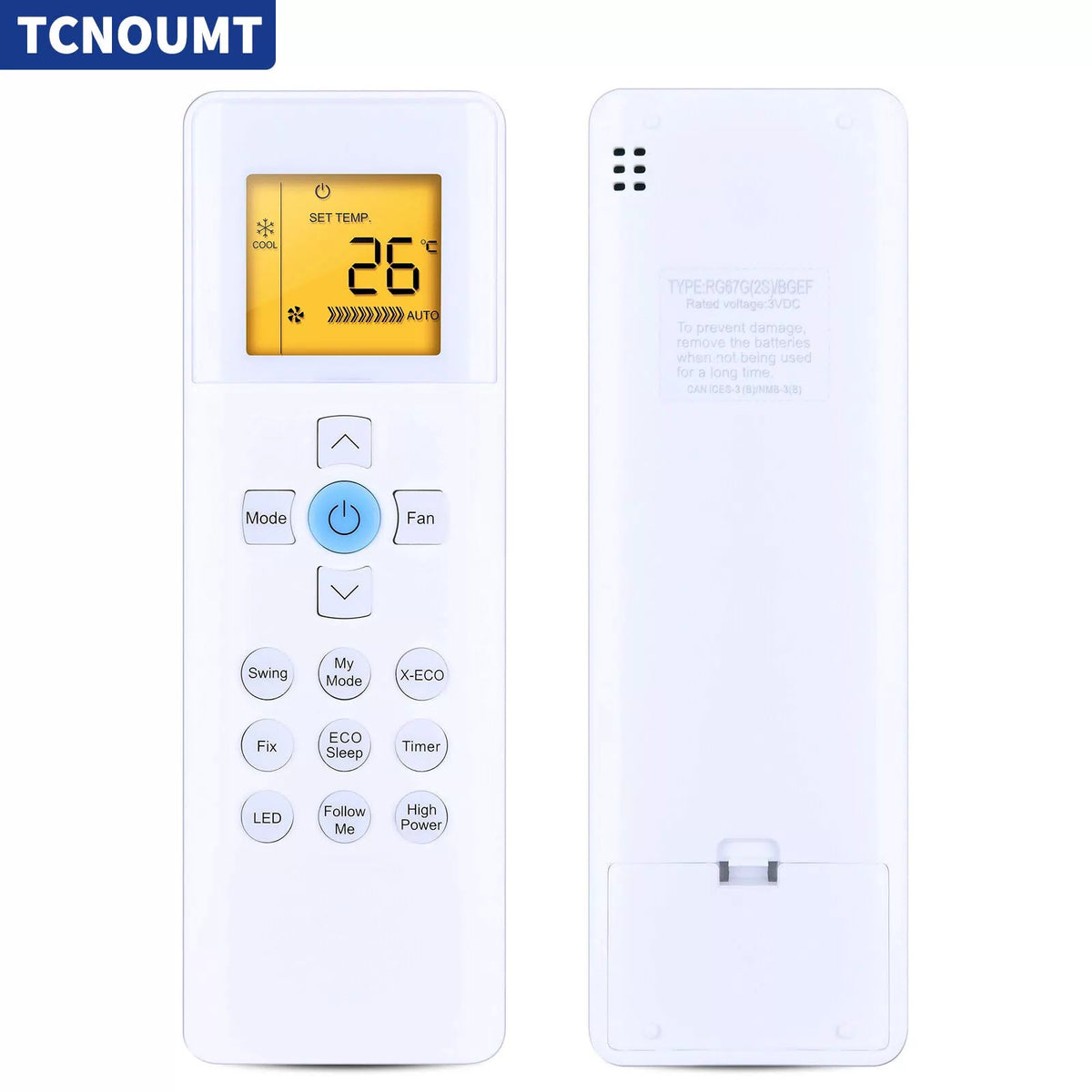 RG67G(2S)/BGEF Remote Control For Carrier Air Conditioner With backlight [1]