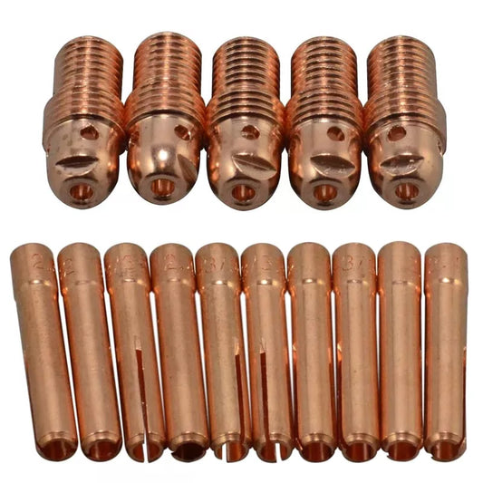 RIVERWELD TIG Collet Bodies 13N29 13N24 1/8" & 3.2mm & 3.2, Golden [1]