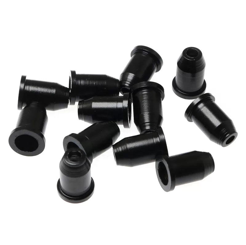 RLECS 2 Set Guitar Ferrules String Caps Mounting Buckle Through Black [1]