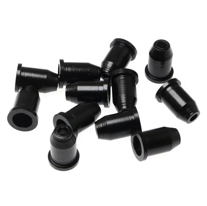 RLECS 2 Set Guitar Ferrules String Caps Mounting Buckle Through Black [1]