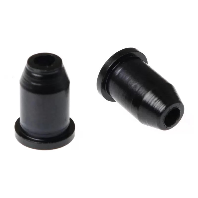 RLECS 2 Set Guitar Ferrules String Caps Mounting Buckle Through Black [2]