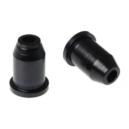 RLECS 2 Set Guitar Ferrules String Caps Mounting Buckle Through Black [2]