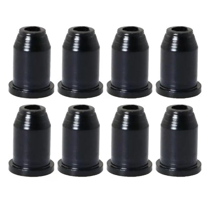 RLECS 2 Set Guitar Ferrules String Caps Mounting Buckle Through Black [3]