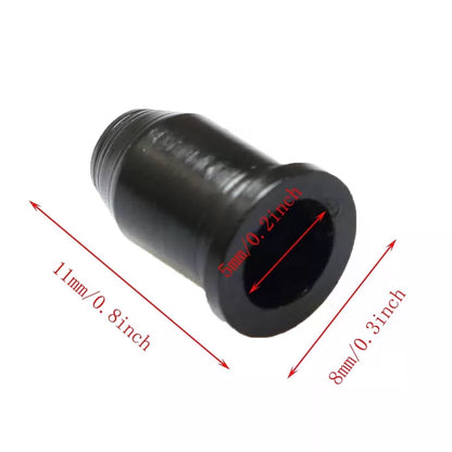 RLECS 2 Set Guitar Ferrules String Caps Mounting Buckle Through Black [4]