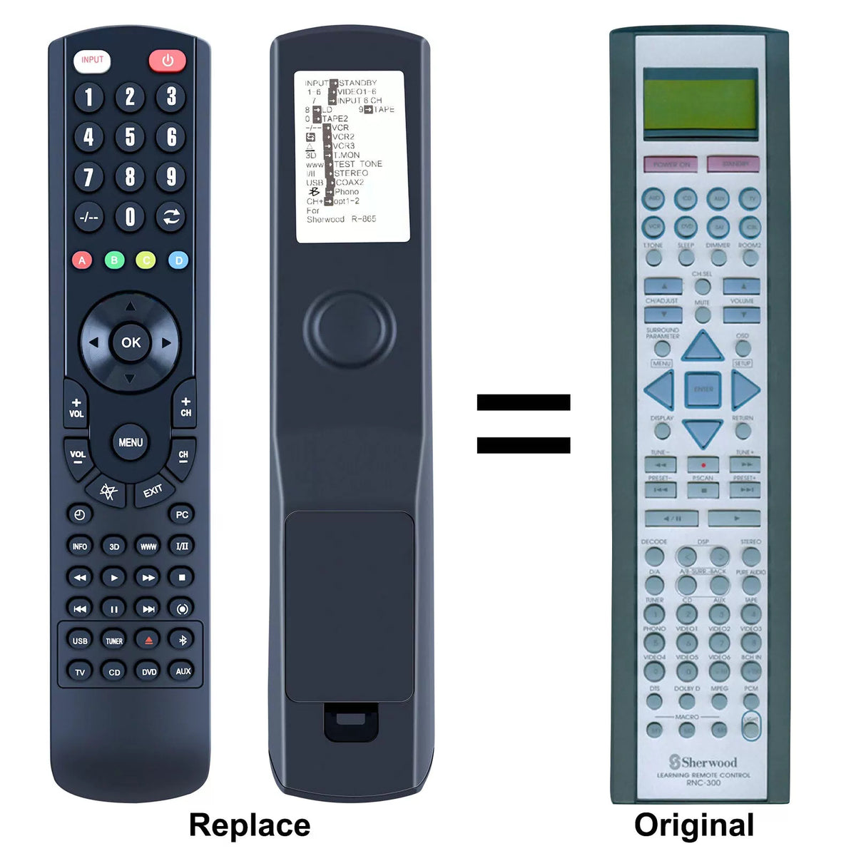 RNC-300 Replace Remote Control For Sherwood R-865 R865 Audio Video Receiver [1]