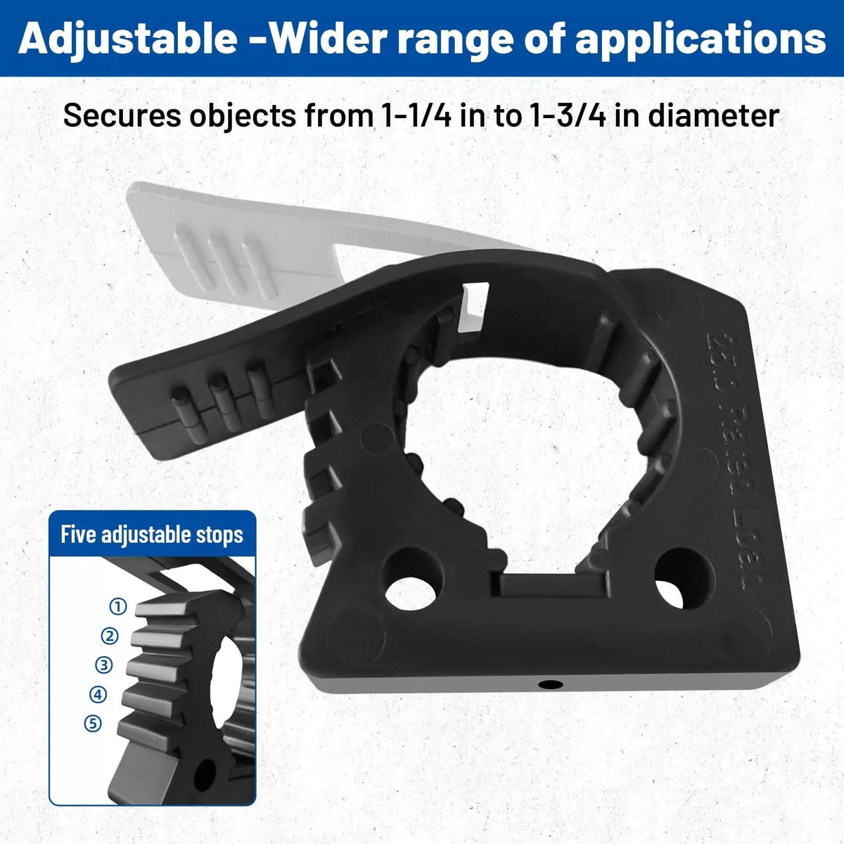 ROBLOCK Quick Release Rubber Clamp Mounts, 0.83" * 2.76" * 2.52", Black [4]