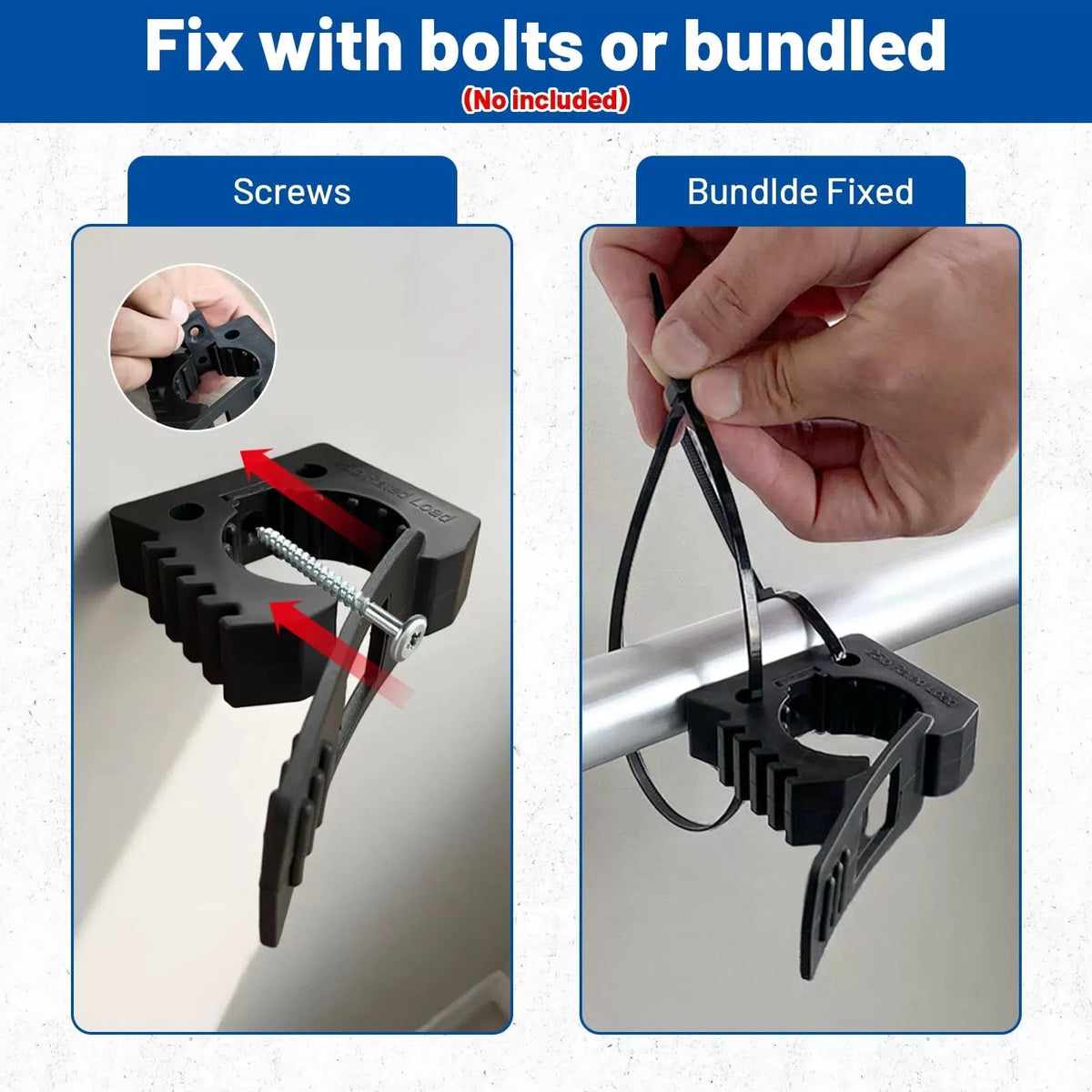 ROBLOCK Quick Release Rubber Clamp Mounts, 0.83" * 2.76" * 2.52", Black [6]