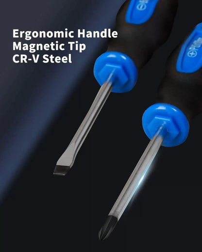 ROTATION 6PCS Magnetic Tip Screwdriver Set, 3 Phillips and 6pc_black Tip_matt [8]