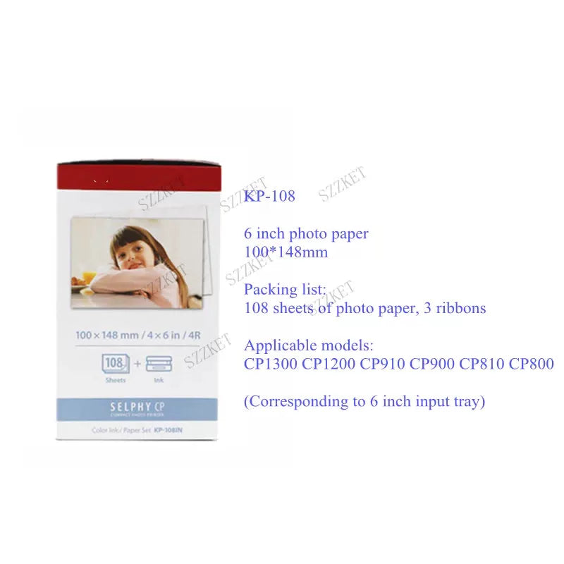 RP108 KL108 paper for KL36IP KC36IP KC18IS KC18IL Photograph paper CP1300 CP1200 CP910 CP1500 Photo Paper RP108 KP108 KL108 [1]
