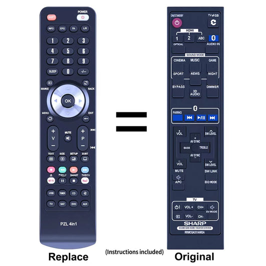 RRMCGA331AWSA For Sharp Sound Bar Replace Remote Control HTSB602 HT-SB602 [1]