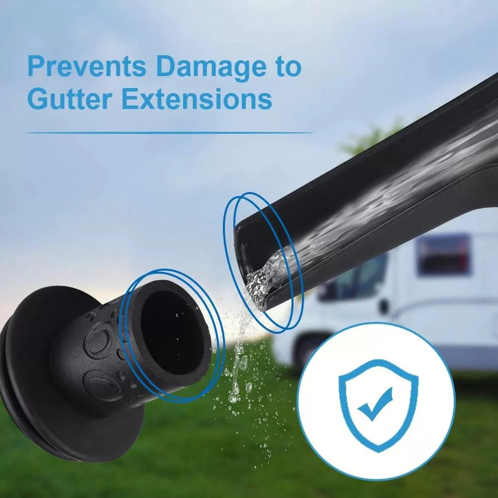 RV Gutter Spout Caps- Protects Cover from Damage, black [3]