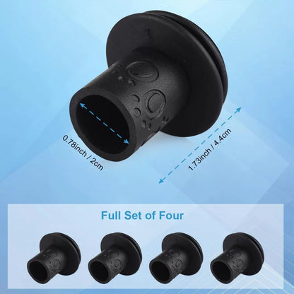 RV Gutter Spout Caps- Protects Cover from Damage, black [6]