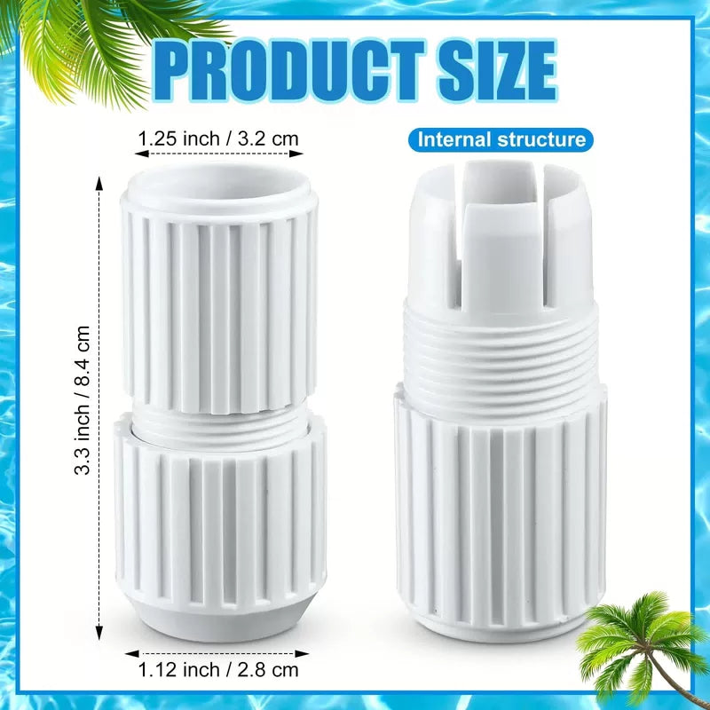 RattanView 4 Pcs Pool Telescopic Pole White External Cam white [2]