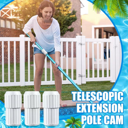 RattanView 4 Pcs Pool Telescopic Pole White External Cam white [4]
