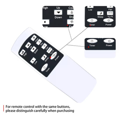 Remote Control For COSTWAY Portable Air Conditioner FP10111US-BK FP10111US-GR [5]