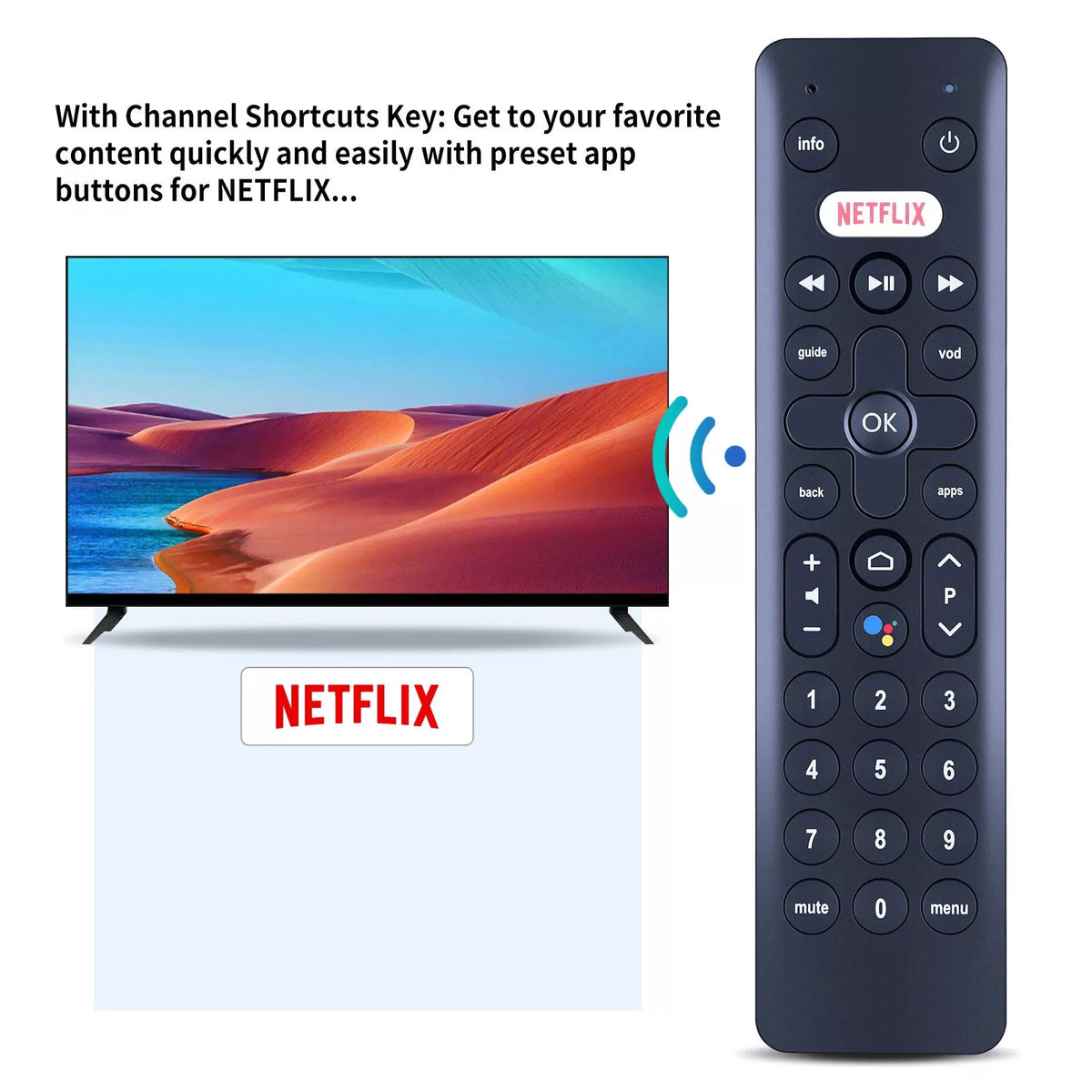 Remote Control For Denali Android TV with Voice [5]