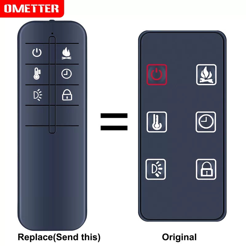 Remote Control For Febo Flame Electric Fireplace Heater ZHS-36-A 15IN-36-095 [1]
