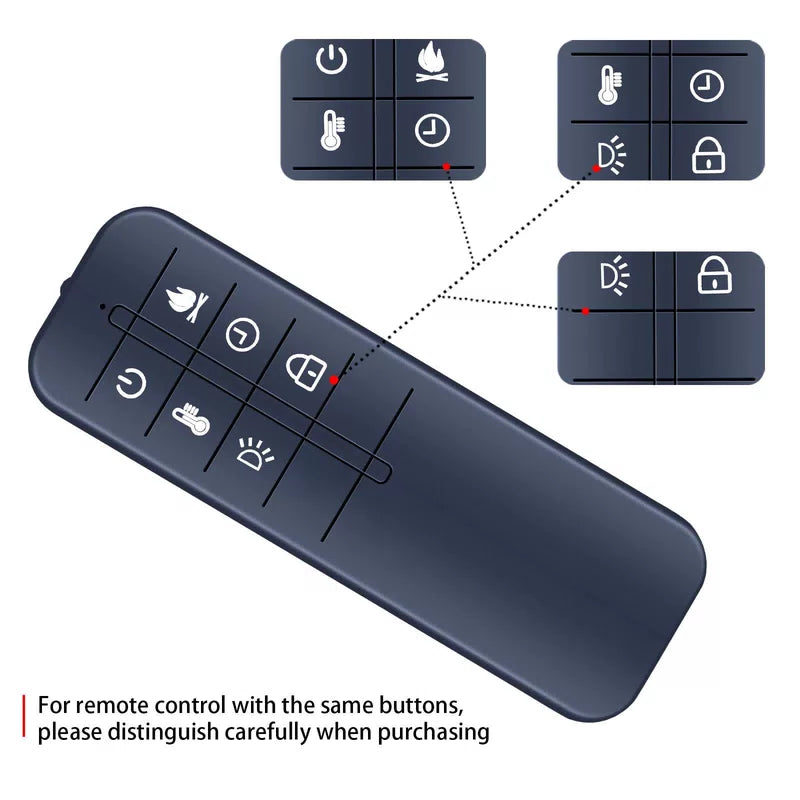 Remote Control For Febo Flame Electric Fireplace Heater ZHS-36-A 15IN-36-095 [6]