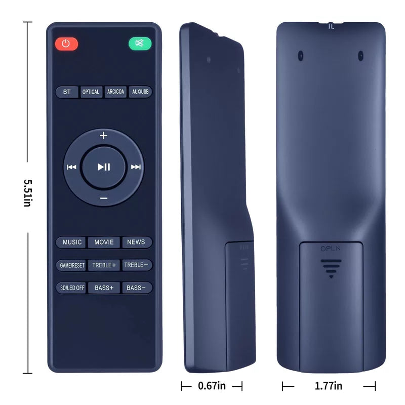 Remote Control For HEYMELL Voyage 201 2.0 Channel Soundbar [3]