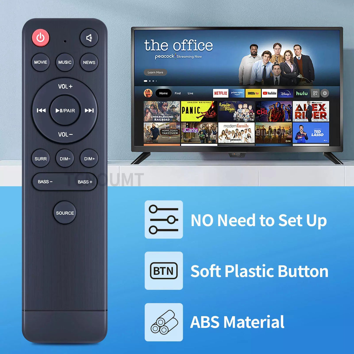 Remote Control For Hisense HS214 2.1ch Sound Bar Soundbar Audio System [3]