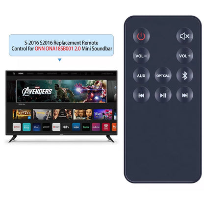 Remote Control For ONN 16" Slim 2.0 Channel Soundbar ONA18SB001 100002635 [2]
