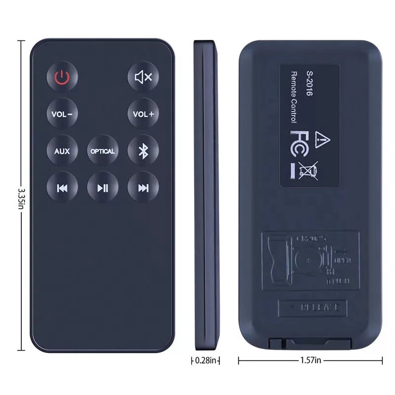 Remote Control For ONN 16" Slim 2.0 Channel Soundbar ONA18SB001 100002635 [5]