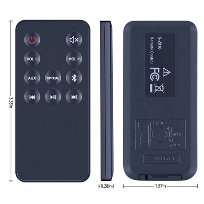 Remote Control For ONN 16" Slim 2.0 Channel Soundbar ONA18SB001 100002635 [5]