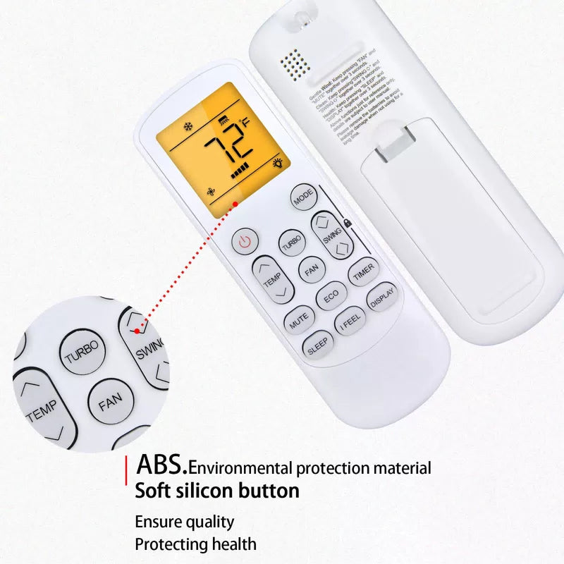 Remote Control For ROVSUN Mini Split Air Conditioner With backlight [3]