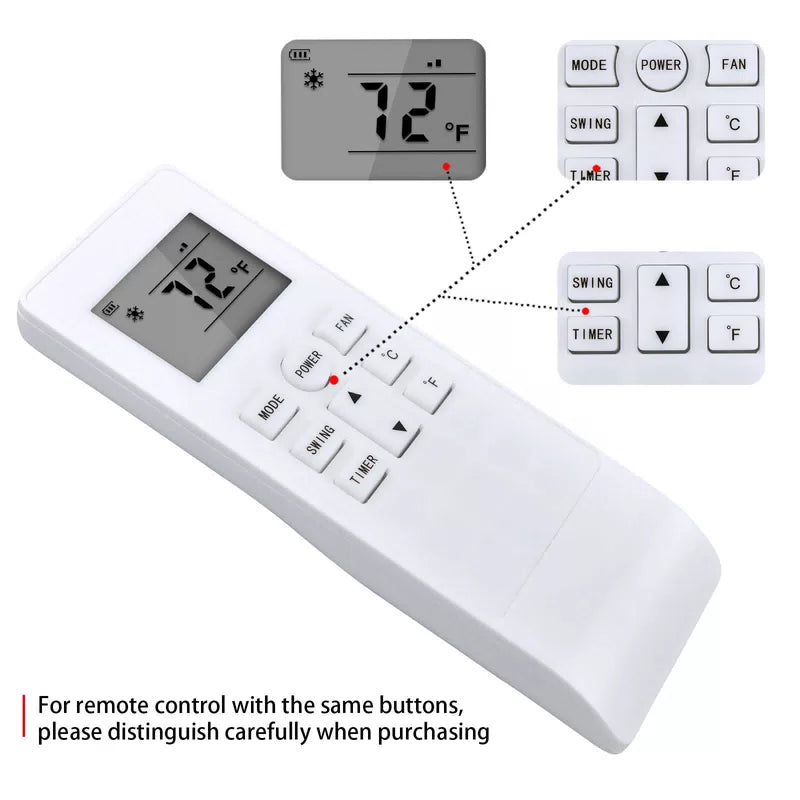Remote Control For SereneLife Small Air Conditioner Portable 14,000 BTU SLPAC14 [6]