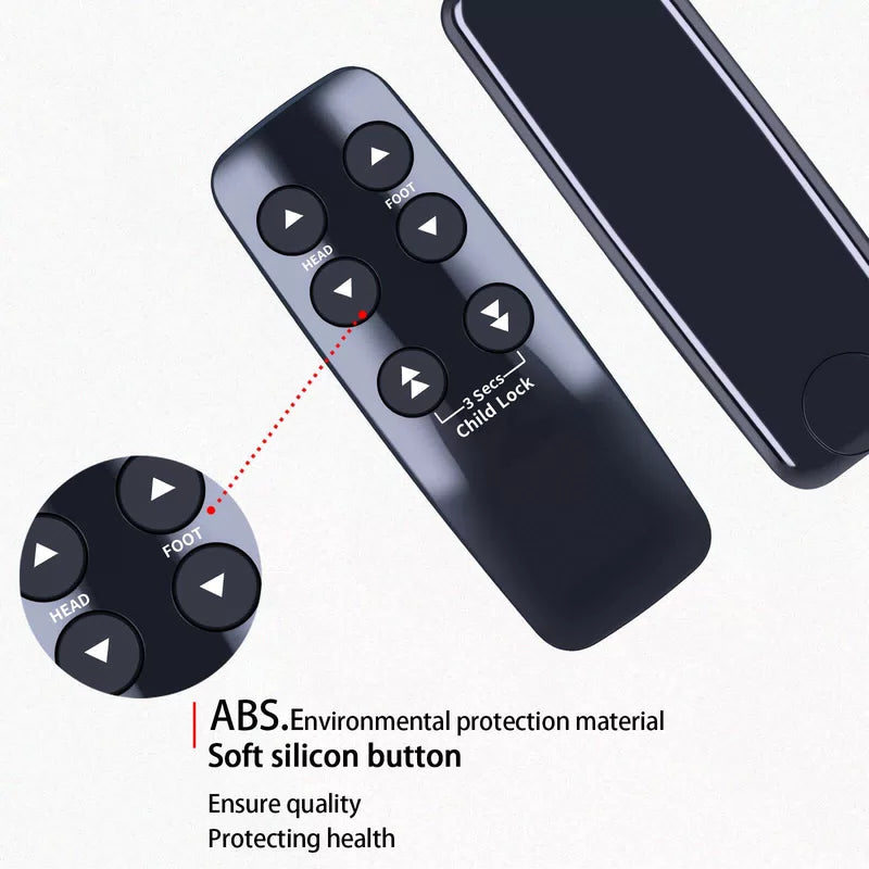 Remote Control For Serta Motion Slim Adjustable Beds -( BLACK Version) [6]