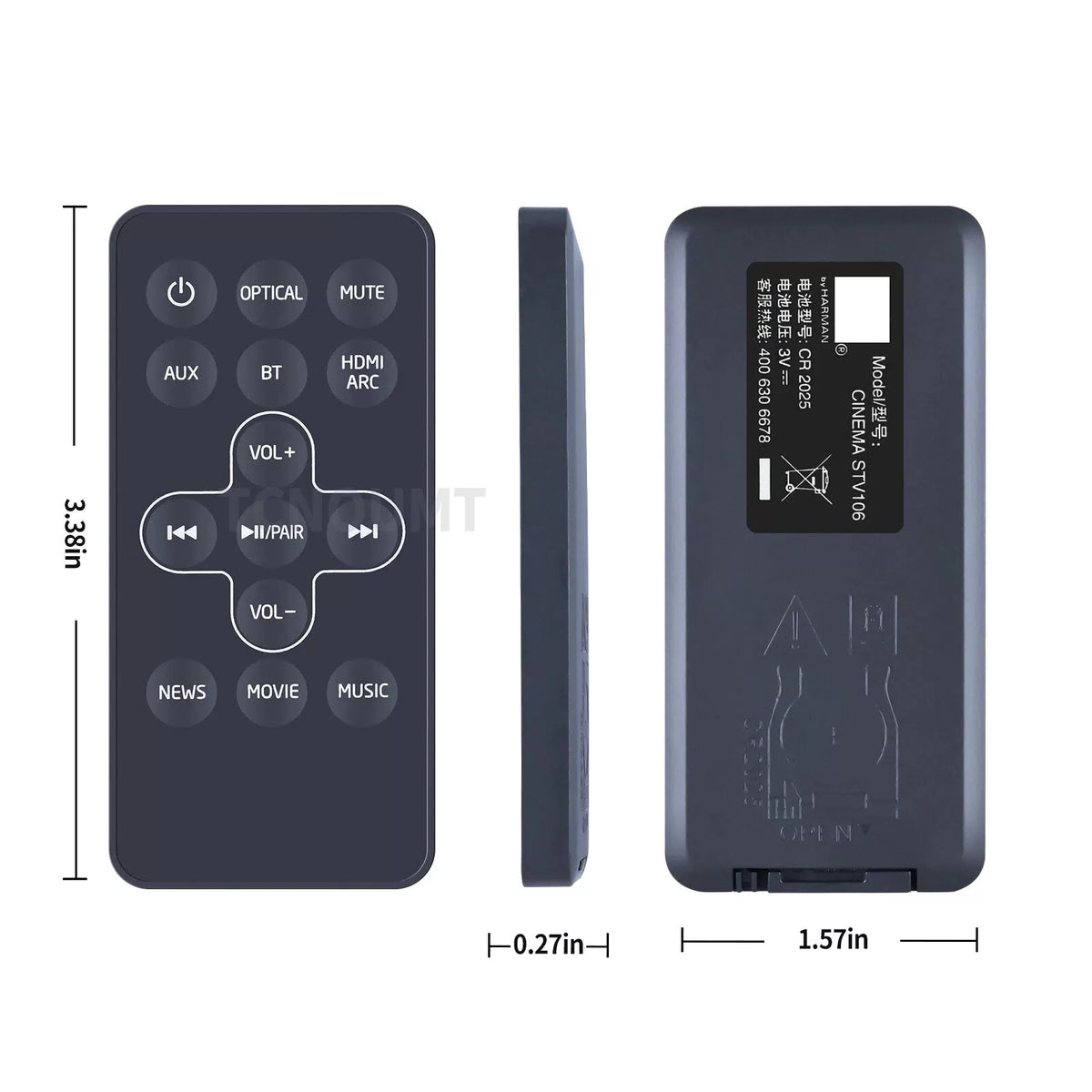 Remote Control For Sharp HT-SBW110 HT-SB110 HT-SB115 92LRC105001372 Soundbar [5]