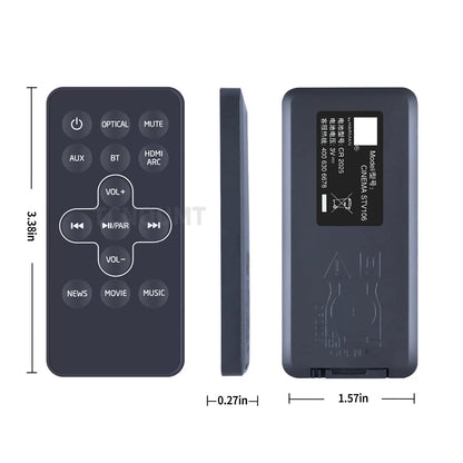 Remote Control For Sharp HT-SBW110 HT-SB110 HT-SB115 92LRC105001372 Soundbar [5]