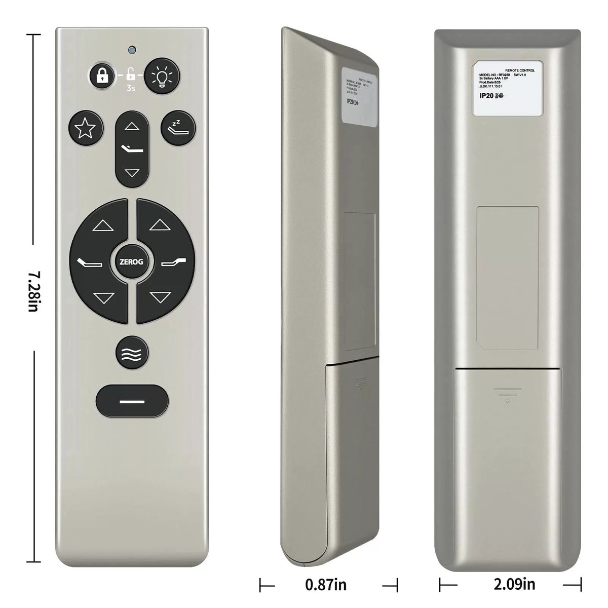 Remote Control For TEMPUR ERGO KEESON RF396B JLDK.111.13.01 Adjustable Bed Base [8]
