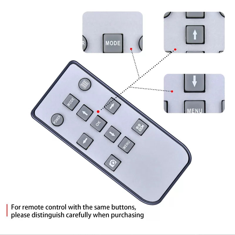 Remote Control For Walfront 37MP 1080P 60FPS USB Microscope Camera [6]