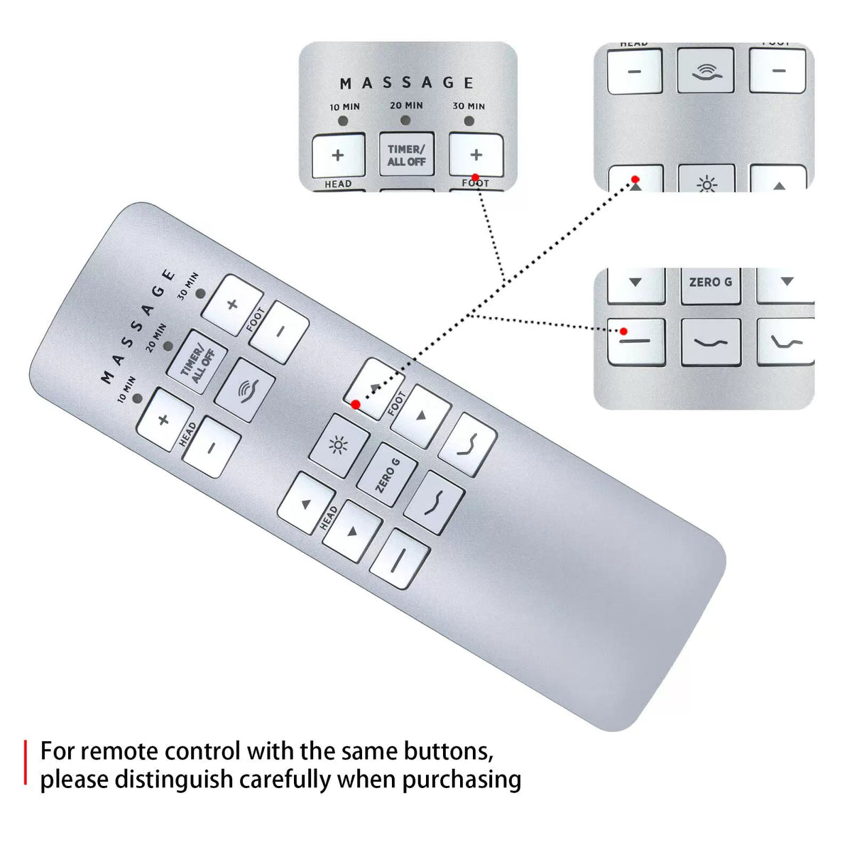 Remote Control Replacement For Serta Motion Perfect II and III Adjustable Bed [8]
