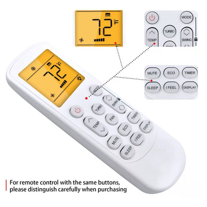 Remote Control for Pioneer Diamante Series Ductless Mini-Split Air Conditioner [5]