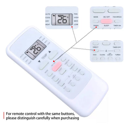 Replacement AC Remote Control For Midea RG51A(2)/EU1 RG51A(2)/E Air Conditioner [5]