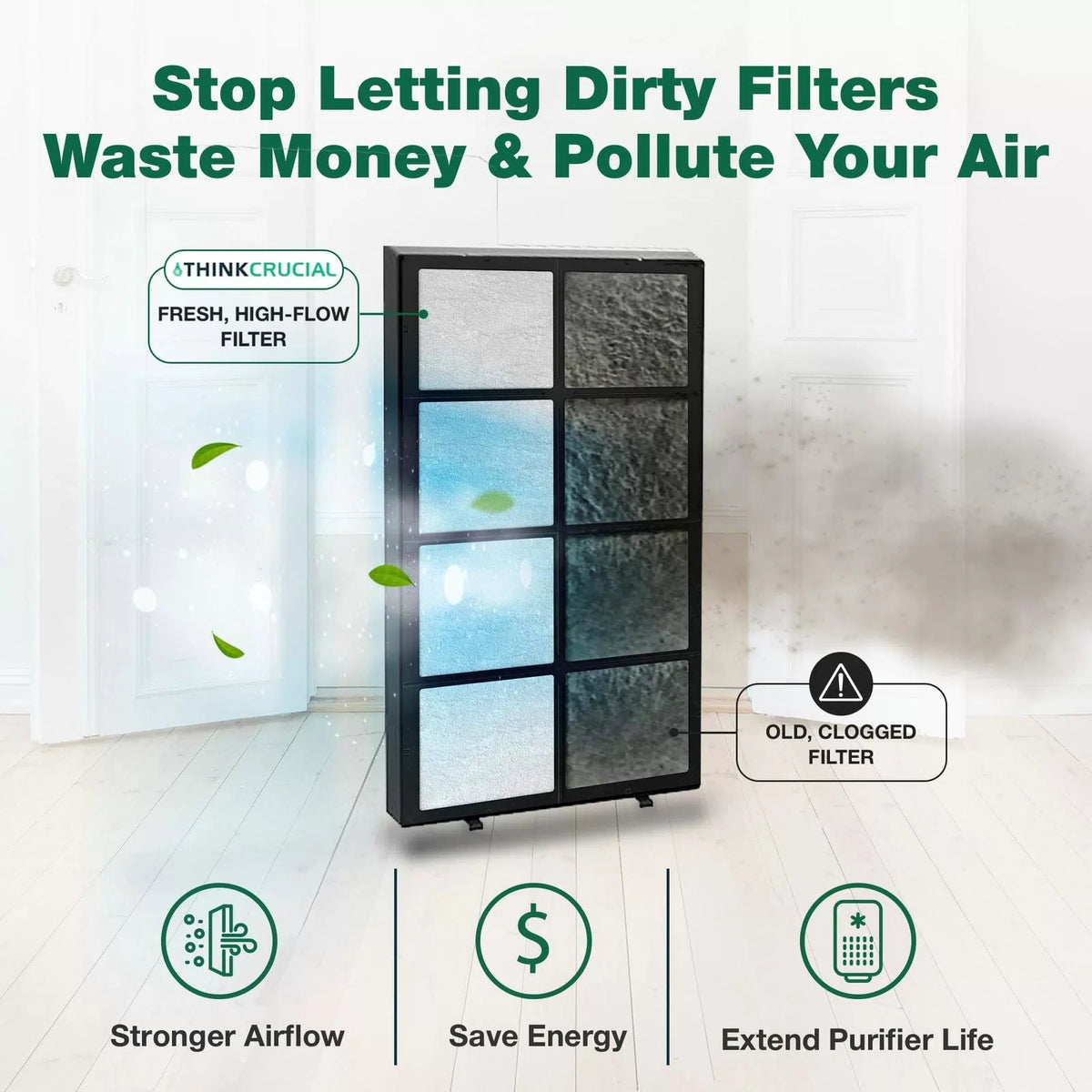 Replacement Air Humidifier Filter - Compatible With 18.7" x 10.4" x 0.8" [4]