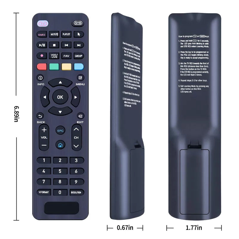 Replacement Learning Remote Control For Dreamlink T1 T1Plus T2 /Formuler O2F9 [5]
