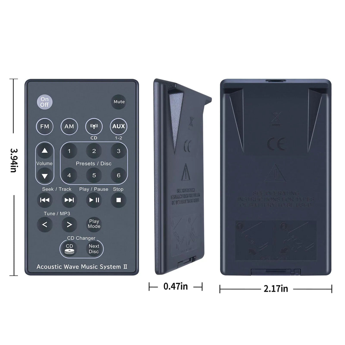 Replacement Remote Control For Bose Acoustic Wave Music System II [2]