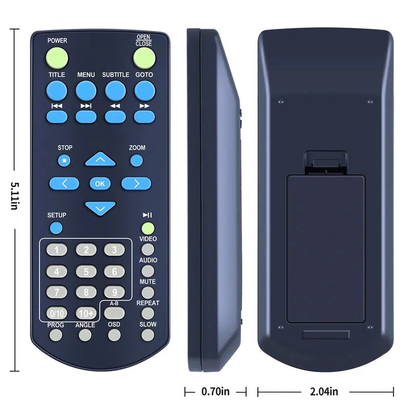 Replacement Remote Control For Capello Compact DVD Player CVD2216 CVD2216BLK [5]