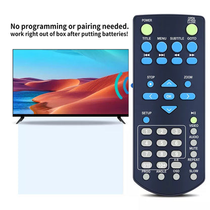 Replacement Remote Control For Capello Compact DVD Player CVD2216 CVD2216BLK [6]