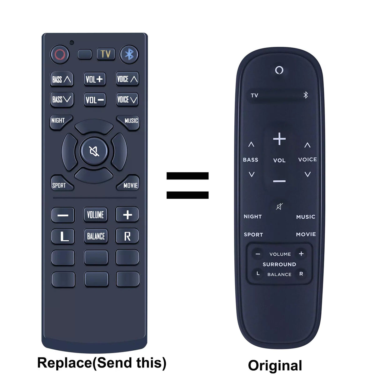 Replacement Remote Control For Polk Audio React Home Theater Sound Bar [1]