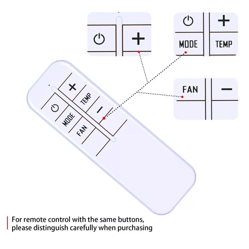 Replacement Remote Control For Windmill Smart Window Air Conditoner - White [6]