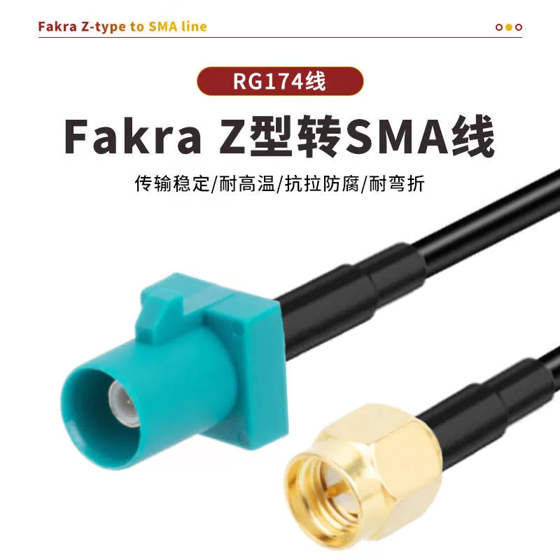 Requires a Fakra male to Fakra male RF cable, RG174 coaxial GPS antenna extension cable, 10 meters long, SX-G174-R36. [2]